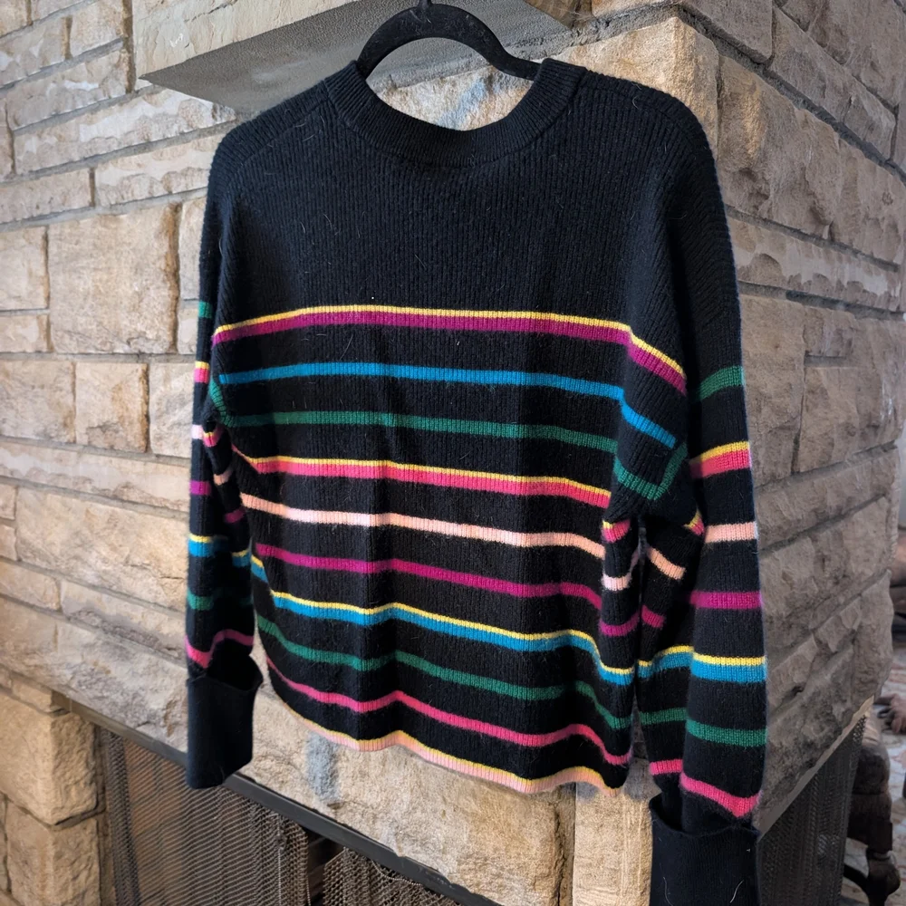 Kate Spade Party Black Textured Medium Sweater - Picture 6 of 7